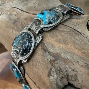 VTG 50s Glitter Confetti Lucite Western Bracelet